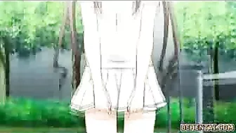 Japanese Anime Porn - Busty Hentai Gets Handjob and Squirts Cum