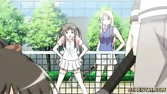 Japanese Anime Porn - Busty Hentai Gets Handjob and Squirts Cum