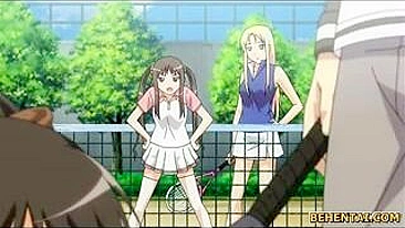 Japanese Anime Porn - Busty Hentai Gets Handjob and Squirts Cum