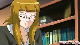 Japanese Anime Porn - Busty Teacher Tittyfucks and Rides Stiff Cock