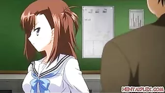 Hentai School Girls Hot Poked Classroom Session with Her Master