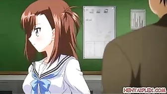 Hentai School Girls Hot Poked Classroom Session with Her Master