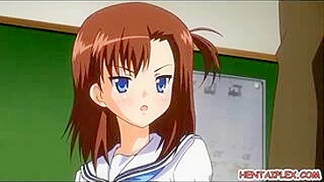 Hentai School Girls Hot Poked Classroom Session with Her Master