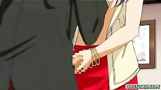 Japanese Anime Porn with Big Boobs and Hard Cock Sucking - Hentai Video