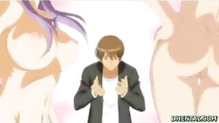 Japanese Anime Porn with Big Boobs and Hard Cock Sucking - Hentai Video