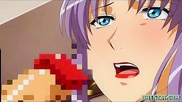 Japanese Anime Porn with Big Boobs and Hard Cock Sucking - Hentai Video