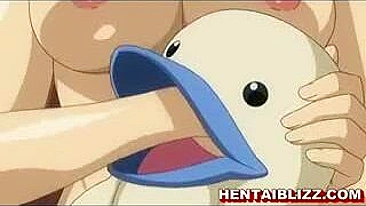 Hentai Girl's Self-Toy Session with Big Tits