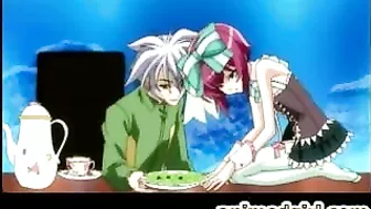 Hot Shemale Maids Get Fucked and Creamed with Vegetables in Hentai Videos
