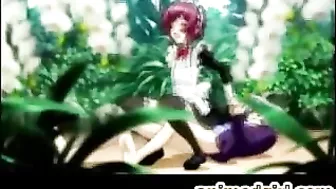 Hot Shemale Maids Get Fucked and Creamed with Vegetables in Hentai Videos