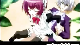 Hot Shemale Maids Get Fucked and Creamed with Vegetables in Hentai Videos