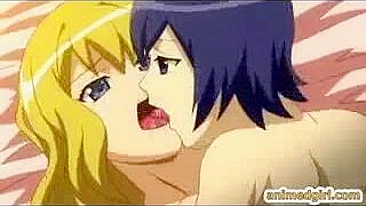 Horny Shemale Plows Blonde Babe's Tight Anime Asshole - Now!
