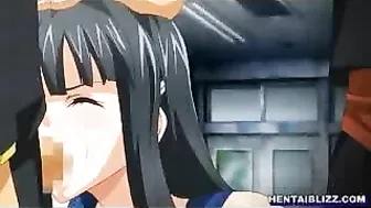 Hentai Swimsuit Girl Gives Blowjobs and Cumshots to Multiple Partners