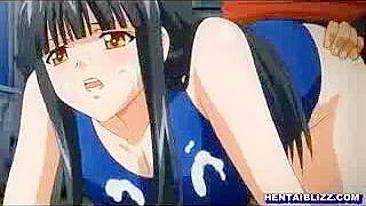 Hentai Swimsuit Girl Gives Blowjobs and Cumshots to Multiple Partners