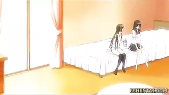 Two Lesbian Lovers Finger Each Other in this Steamy Hentai Video