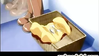 Shemale hentai Masturbation in Steamy Bath