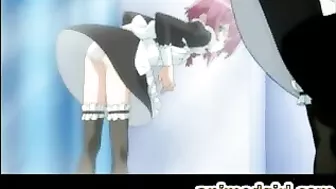 Shemale hentai Masturbation in Steamy Bath