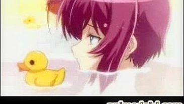 Shemale hentai Masturbation in Steamy Bath