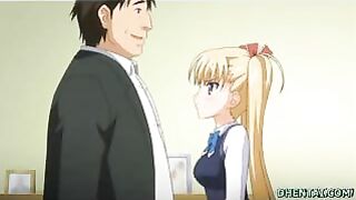 Hentai Schoolgirl's Ass Fucked in Classroom - Busty Porn Video