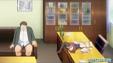 Hentai Schoolgirl's Ass Fucked in Classroom - Busty Porn Video