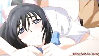 Japanese Hentai with Enormous Boobs Gets Wet Pussy Deep Fucked