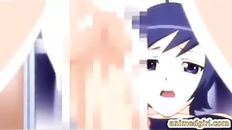 Shemale hentai's titillating tittyfuck session with a buxom anime babe!