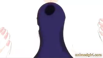 Shemale hentai's titillating tittyfuck session with a buxom anime babe!