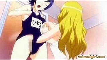 Shemale hentai's titillating tittyfuck session with a buxom anime babe!