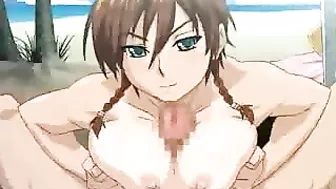 Big-Tittied Hentai Babe Gets Fucked Deep From Behind While Giving Tittyfuck