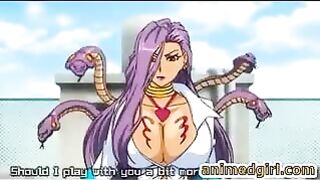 Busty Hentai Girls Get Fucked by Monster Tentacles and Snake!