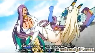 Busty Hentai Girls Get Fucked by Monster Tentacles and Snake!