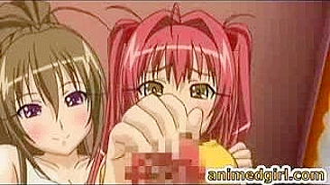 Shemale Hentai Gets Jerked Off by Her Friend!