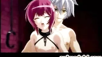 Bound and Gagged Shemale DILDOED, ASSFUCKED in Dungeon Master's Dominance