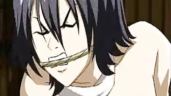 Bound Anime Boy Gets Anal Virginity Broken by Rough Fucking