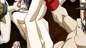 Bound Anime Boy Gets Anal Virginity Broken by Rough Fucking
