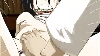 Bound Anime Boy Gets Anal Virginity Broken by Rough Fucking