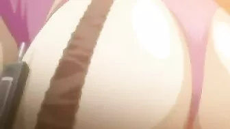 Wild X-rated Anime Scene - Maid's Hot Self-pleasure as Boss Pounds his wife in Bedroom