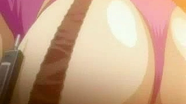 Wild X-rated Anime Scene - Maid's Hot Self-pleasure as Boss Pounds his wife in Bedroom
