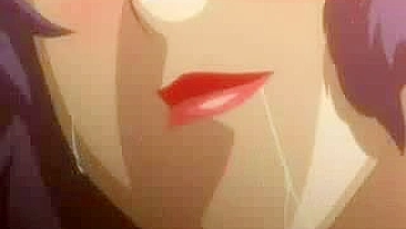 Wild X-rated Anime Scene - Maid's Hot Self-pleasure as Boss Pounds his wife in Bedroom