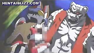 Monster Fucks Busty Hentai Babe in Explosive Porn Video