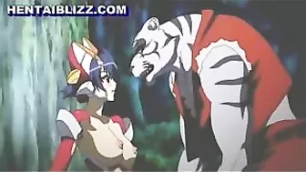 Monster Fucks Busty Hentai Babe in Explosive Porn Video