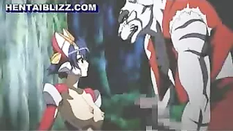 Monster Fucks Busty Hentai Babe in Explosive Porn Video