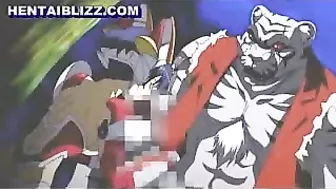 Monster Fucks Busty Hentai Babe in Explosive Porn Video