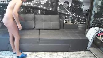 A caught sister asked for a massage but for that she had to remove her clothes