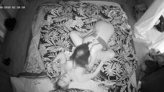 Black and white hidden cam action featuring a nympho lesbian caught sister