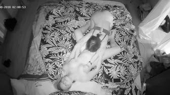 Black and white hidden cam action featuring a nympho lesbian caught sister
