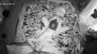 Black and white hidden cam action featuring a nympho lesbian caught sister
