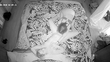 Black and white hidden cam action featuring a nympho lesbian caught sister
