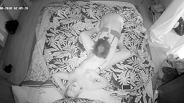 Black and white hidden cam action featuring a nympho lesbian caught sister