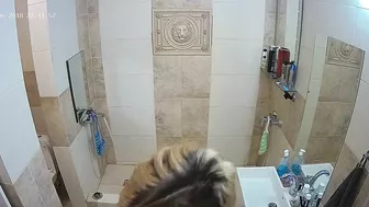 The caught sister has blonde dyed hair and she showcases her natural boobs