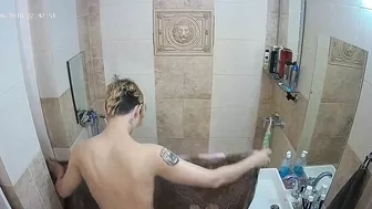 The caught sister has blonde dyed hair and she showcases her natural boobs